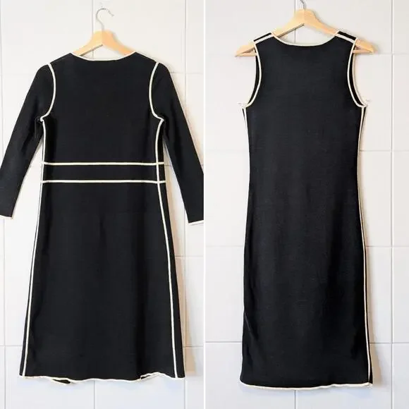 Vintage y2k silk cotton knitwear dress & cardigan set - Picture 6 of 8